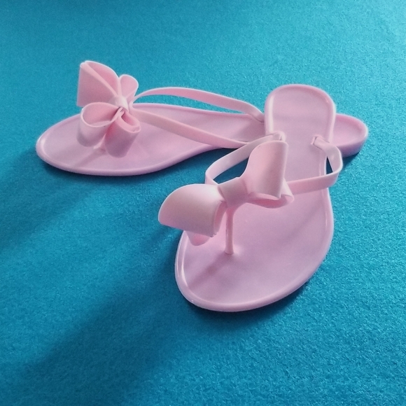 VTG pink jelly sandals with oversized bow - Picture 3 of 6